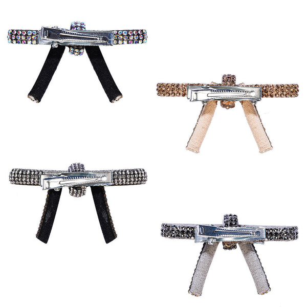 Multi Crystal Hair Bows Alligator Clip - Set of 4