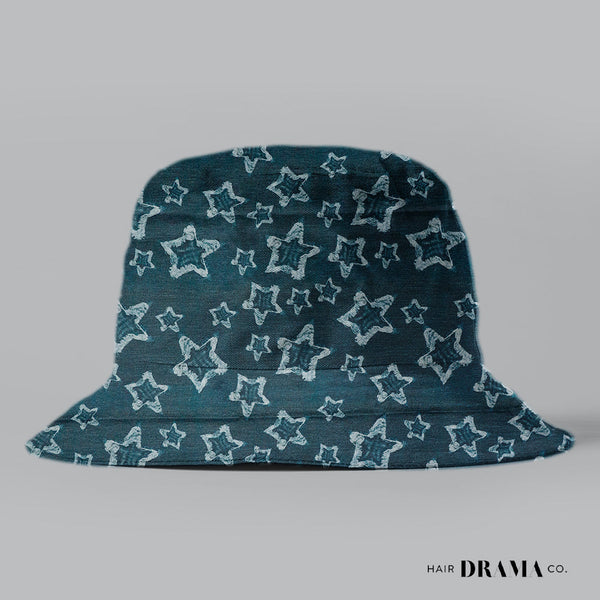 Kids Denim Print Bucket Hat