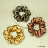 Shades of Brown Satin Scrunchies - Set of 3