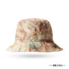 Marbled Satin Bucket Hat - Gingerbread Brown
