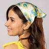 Summer Breeze Headscarf Headband with Elastic - Yellow & Green