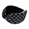 Selene Knotted Hair Band - Black & Silver