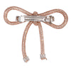 Crystal Hair Bow Barrette Clip - Champagne