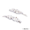 Shell & Pearl Embellished Hair Pins - Set of 2 - Silver