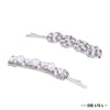 Pearl Embellished Hair Pins - Set of 2 - Silver