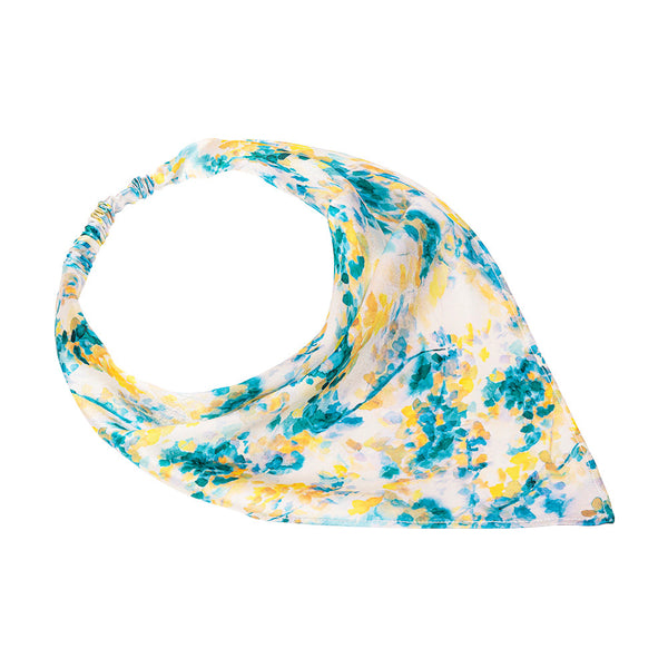 Summer Breeze Headscarf Headband with Elastic - Yellow & Green