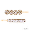 Pearl Embellished Hair Pins - Set of 2 - Gold