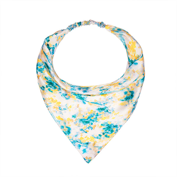 Summer Breeze Headscarf Headband with Elastic - Yellow & Green