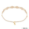 Gold Plated Hair Band for Women with Pearls and Enamel - Green and Red