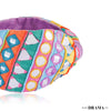 Mirrorwork Knotted Headband - Purple