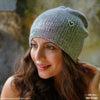 HDC x Emily in Paris Metallic Grey Real Wool Beanie with Original Fur Pom-pom & Heart Charm
