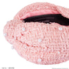 HDC X Emily In Paris Light Pink Tweed Knotted Hair Band With Pearls