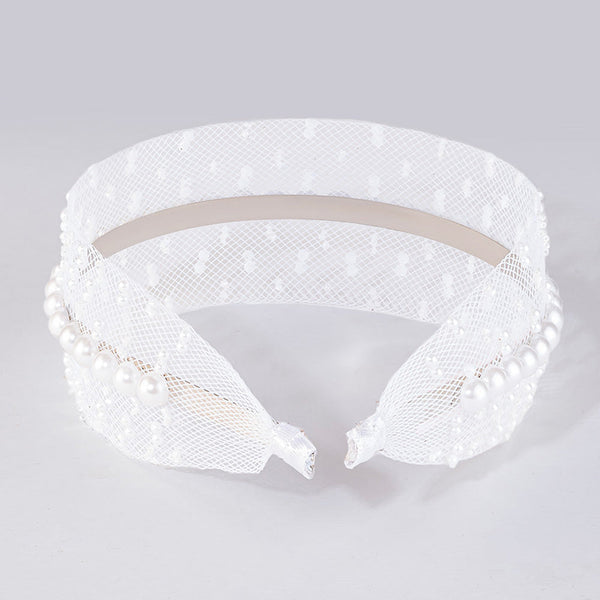 HDC x Emily in Paris Pearl Mesh Hair Band - White
