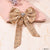 Crystal Hair Bow Alligator Clip - Golden Beige