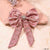 Crystal Hair Bow Alligator Clip - Pink