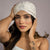 Off - White Turban - Silver Crystals