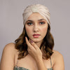 Shimmer & Glitter Turban - Latte