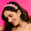 Crystal Shell Hair Band for Women - Shades Of Pink