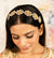 Gold Plated Hair Band for Women with Pearls, Kundan and Champagne-Gold Polki