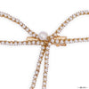Pearl Hair Bow Alligator Clip - Gold