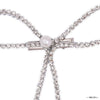 Crystal Hair Bow Alligator Clip - Silver