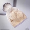 HDC x Emily in Paris Metallic White Real Wool Beanie with Original Fur Pom-pom & Eiffel Tower Applique