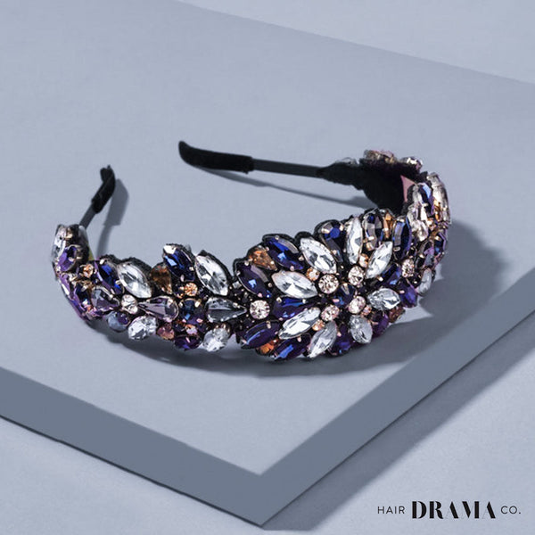 Rosemary Broad Headband - Dark Blue