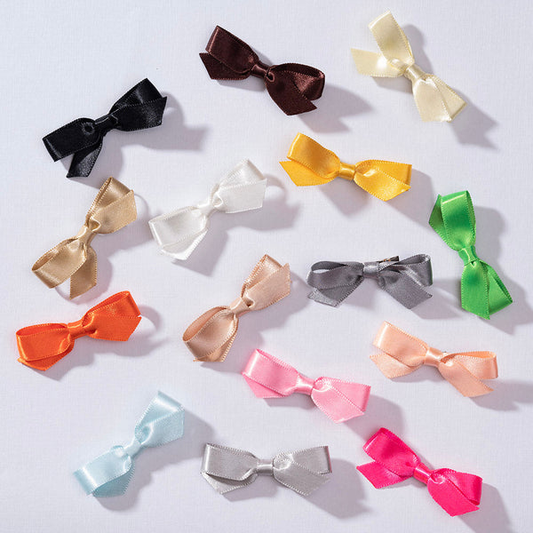 Rainbow Gift Set with 15 Ribbon Hair Bows, 20 Hair Ties and Free Pouch