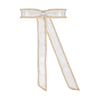Satin Ribbon Pearl Hair Bow - Off-White
