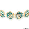 Emerald Gold Plated Hair Band with White Pearls