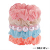 Luxury Scrunchies Set of 5 with free pouch - Unicorn Gift Set