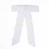 Embellished Pearl Hair Bow Barrette Clip - White
