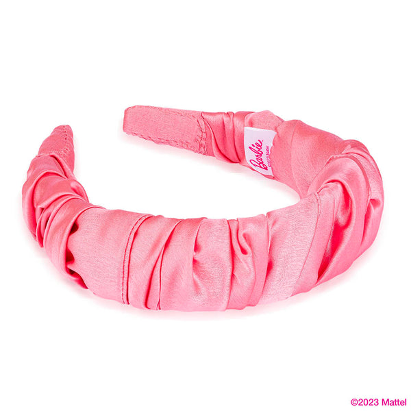 Barbie Satin Ruffle Hair Band with Barbie Charm - Pink