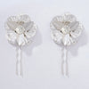 Set of 2 Iris Crystal U Pins - Silver