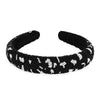 Pearl Puff Hair Band - Black & White