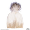 HDC x Emily in Paris Metallic White Real Wool Beanie with Original Fur Pom-pom & Eiffel Tower Applique