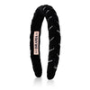 Selene Velvet Puff Hair Band - Black & Silver