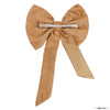 Crystal Hair Bow Alligator Clip - Golden Beige