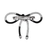 Crystal Hair Bow Barrette Clip - Silver & Black