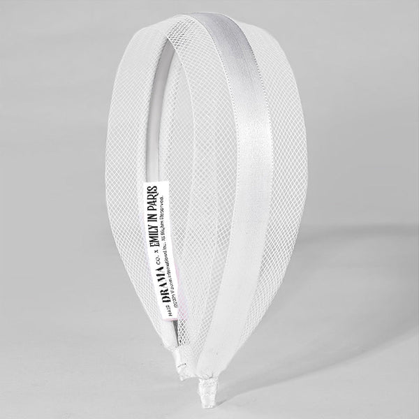 HDC x Emily in Paris Mesh Hair Band with Ribbon - White