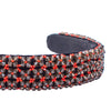 Sleek BeadEmbroideredHeadband- Red