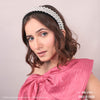 HDC X Emily In Paris Embellished Black Velvet Headband with Pearls & Crystals
