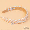 HDC x Emily in Paris Houndstooth Puff Hair Band with Heart Charm - Shades of Brown