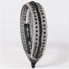 HDC x Emily in Paris Crystal & Pearl Mesh Hair Band - Black