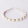 Off-White Pearl and Silver Crystals Hair Band