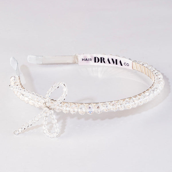 Crystal Hair Band with Bow Embellishment