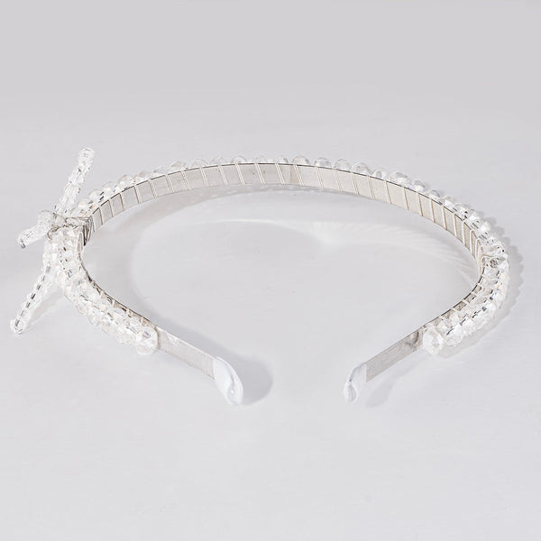 Crystal Hair Band with Bow Embellishment