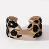 Lea Noir Embellished Knotted Hair Band