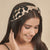 Lea Noir Embellished Knotted Hair Band