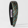 Zebra Puff Hair Band - Green